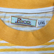 Load image into Gallery viewer, Vintage 90's PACO Classic Embroidered Mini Patch Logo Striped Short Sleeve Cotton T-Shirt