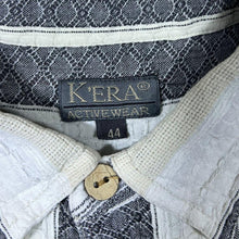 Load image into Gallery viewer, Vintage K'era Activewear Multi Striped Patterned Short Sleeve Cotton Flannel Shirt