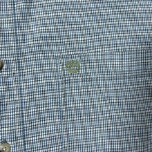 Load image into Gallery viewer, Vintage Timberland Classic Grey Blue White Check Short Sleeve Button-Up Cotton Shirt