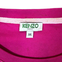 Load image into Gallery viewer, KENZO PARIS Embroidered Logo Spellout Hot Pink Crewneck Sweatshirt