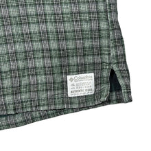 Load image into Gallery viewer, Vintage Columbia Sportswear Green Check Long Sleeve Cotton Rayon Flannel Shirt