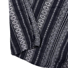 Load image into Gallery viewer, Vintage M.Zeki Golhan Black White Patterned Long Sleeve Flannel Shirt