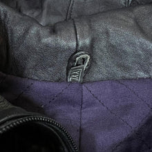 Load image into Gallery viewer, Vintage 90's SINAN LEDER Made In Turkey Genuine Real Black Leather Hooded Jacket