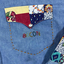 Load image into Gallery viewer, Vintage 90's Biscote Cowboy Western Floral Patterned Popper Long Sleeve Shirt
