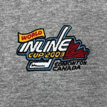 Load image into Gallery viewer, Vintage WORLD INLINE CUP (2003) "Edmonton Canada" Embroidered Logo Pullover Hoodie