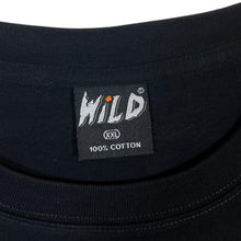 Load image into Gallery viewer, Early 00's WILD Gothic Wolf Animal Wildlife Graphic Black T-Shirt