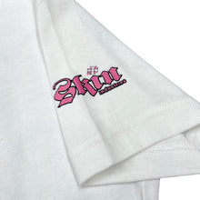 Load image into Gallery viewer, Early 00's SKIN INDUSTRIES Gothic Biker Tattoo Y2K Logo Spellout Graphic T-Shirt