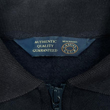 Load image into Gallery viewer, Vintage CASUAL CLUB Debenhams Embroidered Floral Flower Motif 1/4 Zip Collared Pullover Sweatshirt