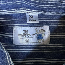 Load image into Gallery viewer, Vintage 90's C&A THE FLINTSTONES "I'm The Best" Striped Long Sleeve Button-Up Shirt
