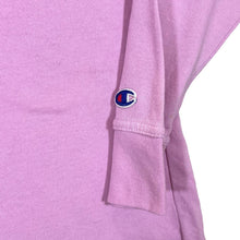 Load image into Gallery viewer, CHAMPION Classic Embroidered Mini Logo Purple Tie Dye Crewneck Sweatshirt