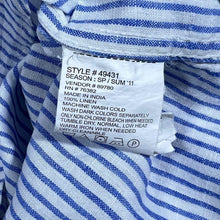 Load image into Gallery viewer, Timberland Earthkeepers "Regular Fit" Blue White Striped Linen Long Sleeve Shirt