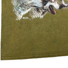 Load image into Gallery viewer, Vintage POLAR GRAPHICS USA Wolf Animal Wildlife Nature Graphic Tie Dye T-Shirt
