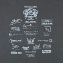 Load image into Gallery viewer, THUNDER BY THE BAY "Sarasota, Florida" Biker Souvenir Graphic Grey T-Shirt