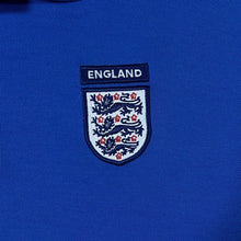 Load image into Gallery viewer, Umbro England Football Embroidered Logo Blue Short Sleeve Polo Shirt
