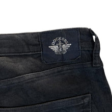 Load image into Gallery viewer, DOCKERS "Straight Fit" Classic Dark Grey Corduroy Cord Straight Leg Trousers