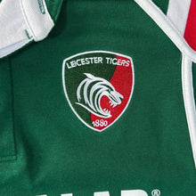 Load image into Gallery viewer, Canterbury LEICESTER TIGERS Caterpillar Colour Block Striped Rugby Long Sleeve Polo Shirt