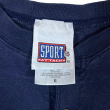 Load image into Gallery viewer, Vintage ARIZONA WILDCATS Embroidered College Logo Long Sleeve Navy Blue Henley Button T-Shirt