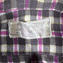 Load image into Gallery viewer, Vintage Oltenita Grey Pink White Yellow Plaid Check Long Sleeve Cotton Flannel Shirt
