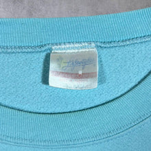 Load image into Gallery viewer, Vintage 80's Lifestyles "San Francisco" Flamingo Souvenir All-Over Print Turquoise Sweatshirt