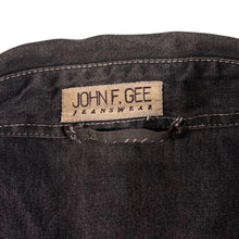 Load image into Gallery viewer, Vintage John F. Gee Cowboy Western Washed Black Grey Denim Long Sleeve Shirt