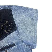 Load image into Gallery viewer, Vintage John Baner Cowboy Western Acid Wash Blue Denim Short Sleeve Popper Shirt