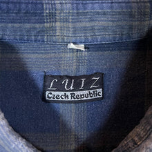 Load image into Gallery viewer, Vintage LUIZ Blue Grey Plaid Check Long Sleeve Flannel Shirt