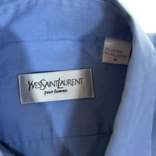 Load image into Gallery viewer, Early 00's YVES SAINT LAURENT YSL Classic Blue Pocket Logo Short Sleeve Shirt