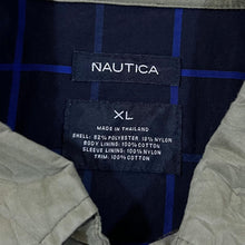 Load image into Gallery viewer, NAUTICA Classic Embroidered Mini Logo Check Lined Windbreaker Bomber Jacket