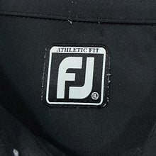 Load image into Gallery viewer, FOOTJOY Athletic Fit Black Golf Sports Polyester Spandex Short Sleeve Polo Shirt