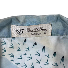 Load image into Gallery viewer, Early 00's Guo Lhi Ting Gothic Y2K Dragon Graphic Blue White Short Sleeve Shirt