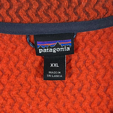 Load image into Gallery viewer, PATAGONIA Classic Mini Logo Orange Waffle Textured 1/2 Zip Fleece Sweatshirt
