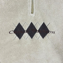 Load image into Gallery viewer, Early 00's CASUAL FASHION Embroidered Spellout Cream 1/2 Zip Fleece Sweatshirt