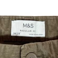 Load image into Gallery viewer, M&S Marks & Spencer Classic Khaki Brown Straight Leg Corduroy Cord Trousers