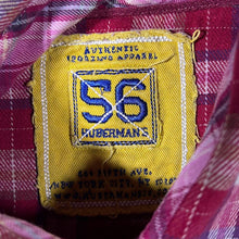 Load image into Gallery viewer, 56 Hubermans Western Style Red Plaid Check Popper Long Sleeve Shirt