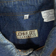 Load image into Gallery viewer, Vintage John F. Gee Cowboy Western Horse Blue Denim Cotton Long Sleeve Shirt