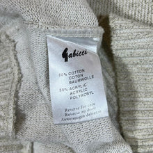 Load image into Gallery viewer, Vintage GABICCI Cream Grandad Patterned Acrylic Cotton Knit Sweater Jumper