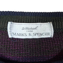 Load image into Gallery viewer, Vintage 90's ST MICHAEL Marks & Spender Grandad Patterned Acrylic Knit Sweater Jumper