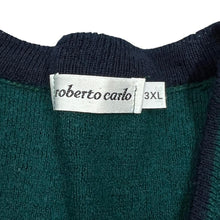 Load image into Gallery viewer, Vintage ROBERTO CARLO Grandad Colour Block Acrylic Wool Knit V-Neck Sweater Jumper