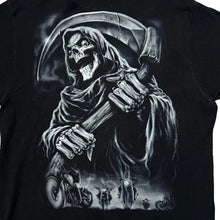 Load image into Gallery viewer, LETHAL THREAT "Evil Fast Loud" Gothic Biker Grim Reaper Spellout Graphic T-Shirt