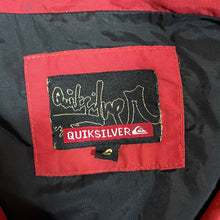 Load image into Gallery viewer, Early 00's QUIKSILVER Colour Block Red Hooded Snowboarding Ski Windbreaker Jacket