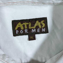 Load image into Gallery viewer, Early 00's Atlas For Men Embroidered Native Cowboy Western White Cotton Long Sleeve Shirt