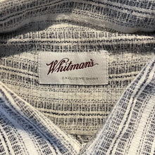 Load image into Gallery viewer, Vintage 90's Whitman's Black White Striped Long Sleeve Flannel Button-Up Shirt
