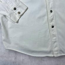 Load image into Gallery viewer, Vintage John Baner Cowboy Western Black Panel White Cotton Long Sleeve Popper Shirt