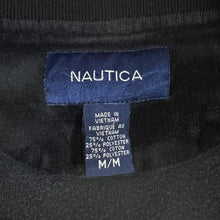 Load image into Gallery viewer, Nautica Mini Logo Black Velour 1/4 Zip Pullover Sweatshirt