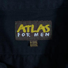 Load image into Gallery viewer, Vintage Atlas For Men Cowboy Western Embroidered Aztec Black Beige Cotton Long Sleeve Shirt