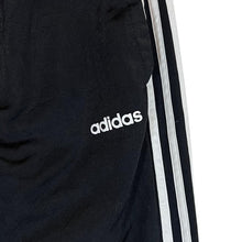 Load image into Gallery viewer, ADIDAS Three Stripe Mini Logo Black Open Leg Tracksuit Bottoms