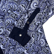 Load image into Gallery viewer, Gov Denim Cowboy Western Paisley Patterned Popper Cotton Long Sleeve Shirt