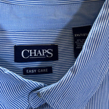 Load image into Gallery viewer, Early 00's CHAPS Embroidered Mini Crest Logo Striped Long Sleeve Button-Up Cotton Shirt