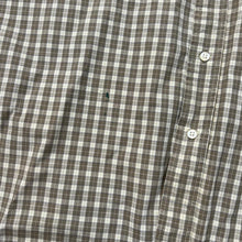 Load image into Gallery viewer, Vintage TOMMY HILFIGER Brown Beige Plaid Check Mini Logo Short Sleeve Cotton Shirt