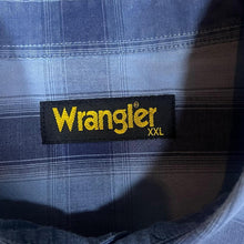 Load image into Gallery viewer, Vintage WRANGLER Blue Mix Check Short Sleeve Cotton Shirt